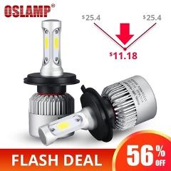 Oslamp H7 H11 H1 H3 9005 9006 COB Car LED Headlight Bulbs H4 Hi-Lo Beam 72W 8000LM 6500K/4300K Auto Headlamp Led Car Light 12V