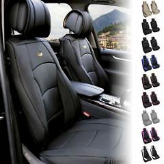Luxury Leather Seat Cushion Covers Front Bucket Pair 11 Color Options