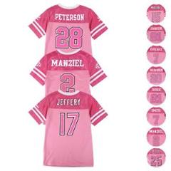 NFL Mid Tier Replica Pink Toddler Youth Jersey Collection Girls Sizes (4-16)