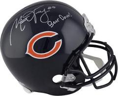 Mitchell Trubisky Chicago Bears Signed Riddell Replica Helmet & Bear Down Insc