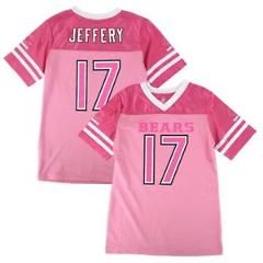 Alshon Jeffery NFL Chicago Bears Mid Tier Fashion Pink Jersey Girls Youth (7-16)