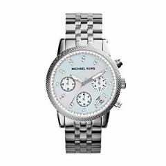Michael Kors Watches Silver Chronograph with Stones Watch