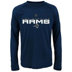 Los Angeles Rams NFL Youth Navy Blue "Maximal" Dri-Tek Long Sleeve T-Shirt