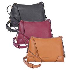 Michael Kors Crosby Medium Pebbled Leather Messenger Bag - Choose color