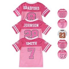 NFL Mid Tier Fashion Toddler Girls Pink Team Player Jersey Collection (12M-4T)