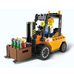 New Arrival DIY Forklift Truck Assemble Building Blocks Kit Kids Educational Puzzle Toys Children Gifts 115pcs/set