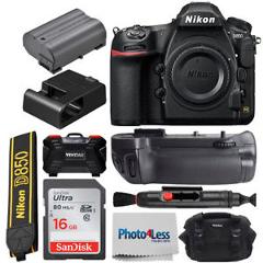 Nikon D850 Digital SLR Camera Body 45.7MP 4K FX-format + Battery Grip Value Kit
