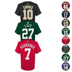 NFL Official Team Player Name & Number Jersey T-Shirt Collection Youth (S-XL)