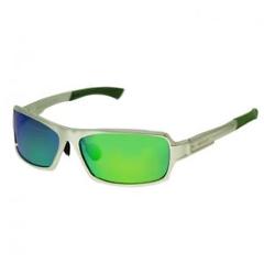 Breed Cosmos Aluminium Sunglasses - Silver/Blue-Green