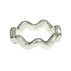 TIFFANY & CO. Paloma Picasso Sterling Silver Zig Zag Band Ring Sz 4 $185 NEW