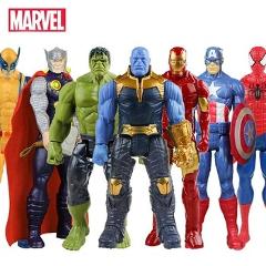 30cm Marvel Avengers Infinity War Thanos Spiderman Hulk Iron Man Captain America Thor Wolverine Action Figure Toys Dolls for Kid