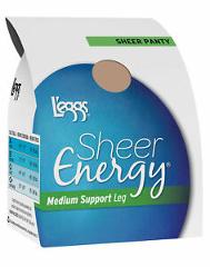 All Sheer Pantyhose L'eggs 6-Pack Sheer Energy Regular Medium Support Toe Waist