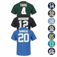 NFL "Eligible Receiver" HOF Retired Player Jersey T-Shirt Collection - Men's