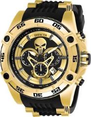 Invicta 26860 Marvel Punisher Men's 52mm Chronograph Gold-Tone Rubber Watch