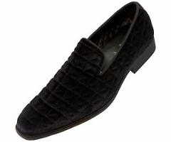 Amali Mens Quilted Velvet Smoking Slipper Dress Shoe : Style Blake