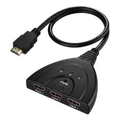 Amkle Mini 3 Port HDMI Splitter Adapter Cable 1.4b 4K*2K 1080P Switcher HDMI Switch 3 in 1 out Port Hub for HDTV Xbox PS3 PS4