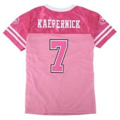 Colin Kaepernick NFL San Francisco 49ers Fashion Pink Jersey Youth Girls (4-16)