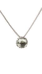 DAVID YURMAN Women's Chatelaine Pendant Necklace w/ 8mm Prasiolite $350 NEW