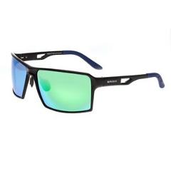 Breed Centaurus Aluminium Polarized Sunglasses - Black/Blue-Green
