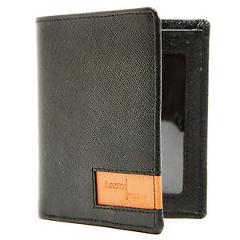 Genuine Leather Mens Slim Wallets Bifold Cardholder With ID Window RFID Blocking