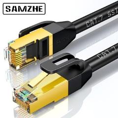 SAMZHE Cat7 SSTP Cable Ethernet Patch Cable for RJ45 Computer