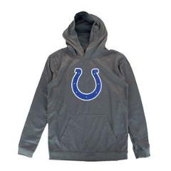 Indianapolis Colts NFL Primary Team Logo Grey Performance Pullover Hoodie Youth