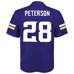 Adrian Peterson NFL Minnesota Vikings Mid Tier Replica Home Jersey Boys (4-7)