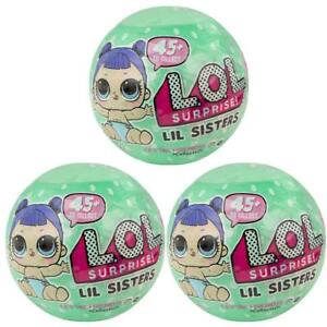 L.O.L. Surprise! Outrageous Littles Lil Sister 3-Pack Series 2 LOL Doll MGA CHOP