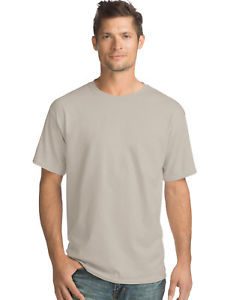 Hanes Men T-Shirt 100% Cotton TAGLESS ComfortSoft Crew tee Heavy Soft S-4XL 5280