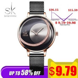 SK Fashion Luxury Brand Women Quartz Watch Creative Thin Ladies Wrist Watch For Montre Femme 2019 Female Clock relogio feminino