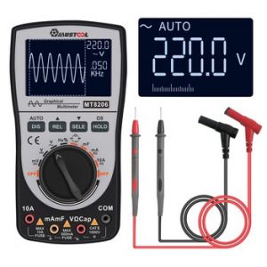 MUSTOOL Upgraded MT8206 2 in 1 Intelligent Digital Oscilloscope Multimeter Current Voltage  Frequency Tester Analog Bar Graph