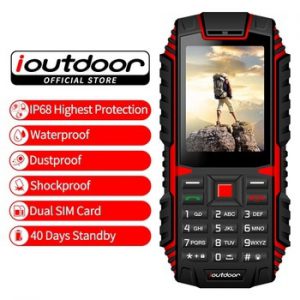 ioutdoor T1 Rugged  Phone 2G Feature IP68 Shockproof Waterproof dustproof Telefono 2.4 inch GSM Dual SIM Back Camera FM 2100mAh