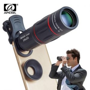 APEXEL 18X Telescope Zoom Mobile Phone Lens for iPhone Samsung Smartphones universal clip Telefon Camera Lens with tripod 18XTZJ