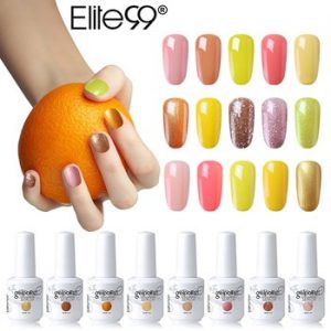 Elite99 15ml Yellow Color Nail Gel Varnishes Nail Art Design Manicure Soak Off Enamel Gel Polish LED UV Gel Nail Polish Lacquer