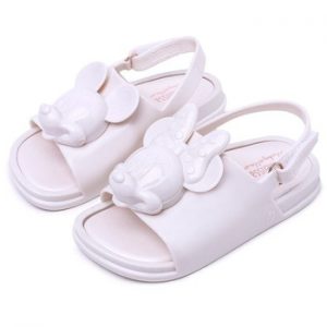 Melissa Twins Mini Mouse Head  2018 New Summer Three-dimensional Shoes New Jelly Shoe Sandals Girl Non-slip Kids Sandal Toddler