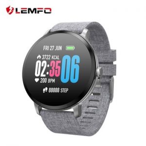 LEMFO V11 Smartwatch Men 1.3 Inch 240*240 Tempered Glass Screen Heart Rate Monitoring Weather Forecast Muti-sport Modes