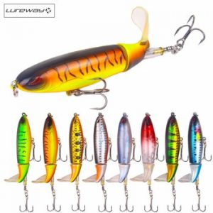 Whopper Plopper 10cm 13.2g Wobbler Top Water Fishing Lure Artificial Bait Soft Rotating Tail Fishing Tackle Hard baits