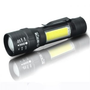 USB Rechargeable Built-in 18650 LED Flashlight 8000 Lumens 4 Modes LED COB+T6 Tactical LED Torch Zoomable Led Flashlights Lamp