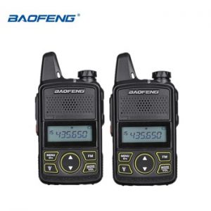 100% 2pcs BAOFENG BF-T1 MINI Kids Walkie Talkie UHF Portable Two Way Radio FM Function Ham T1 Walkie Talkie USB HF Transceiver