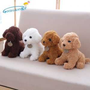 18CM Cute Simulation Puppy Kids Dolls Curly Plush Teddy Dog Stuffed Pet Soft Anime Toys For Children Decor Collection Brinquedos