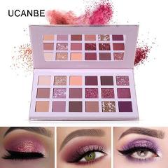 UCANBE Brand New Nude Eyeshadow Palette 18 Colors Glitter Matte Shimmer Shades Rosy Pink Eye Shadow Waterproof Beauty Makeup Kit