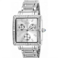 Invicta 5377 Women's Square Angel Diamond Steel Chronograph Watch