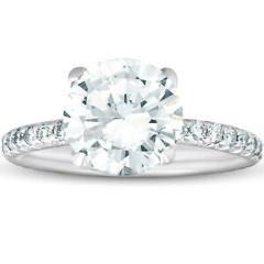 VS/F 2.50 Ct Diamond Platinum Engagement Ring Size 5