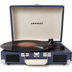 Crosley Cruiser Portable 3-Speed Turntable with Bluetooth - CR8005D-BL (Blue Str