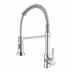 Spring Style Kitchen Faucet Brushed Nickel Faucet Pull Out Torneira All Around Rotate Swivel 2-Function Water Outlet Mixer Tap