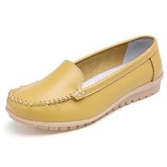 Ariari Summer Women flats Women Genuine Leather Driving Shoes Woman Ballet Loafers Slip on Naked Flats Candy Color Moccasin