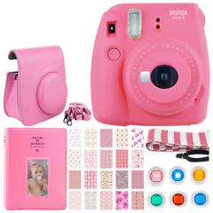 Fujifilm Instax Mini 9 Instant Camera (Flamingo Pink) + Case + Album - Top Kit!