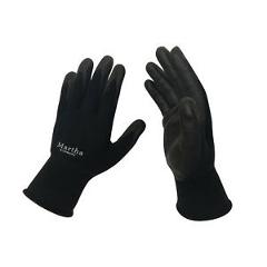 Martha Stewart Garden Gloves | Three Pair Pack | Non-Slip Grip | Large | Black