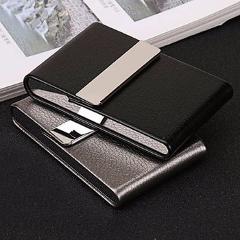 Smoking Accessories Cigarette Case 1 PC Cigar Storage Box Stainless Steel  Multifunction Card Cases PU Tobacco Holder