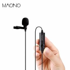 MAONO Lavalier Microphone 6M Clip-on Collar Condenser Microphone Handsfree Lapel Mic for Smartphone Canon DSLR Camera PC Laptop